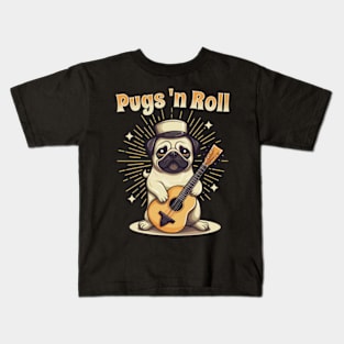 Pugs 'N Roll Kids T-Shirt